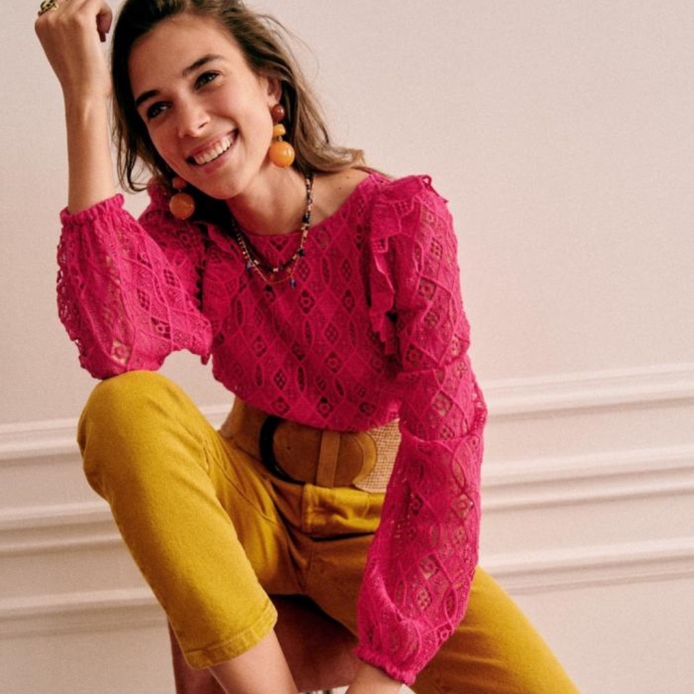 Salina Blouse Fuchsia – Sezane